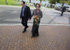 The main couple arrive at Seabreeze  Ross & Peggy arrive at the reception venue, Seabreeze Restaurant in Kiama